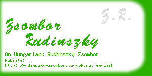 zsombor rudinszky business card